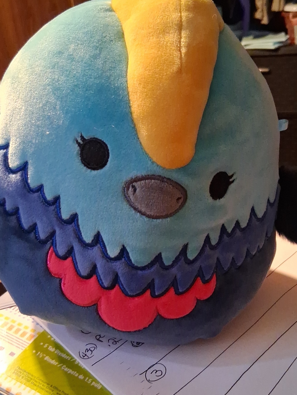 Squishmallows Blue Teal Yellow Pink Plush Bird